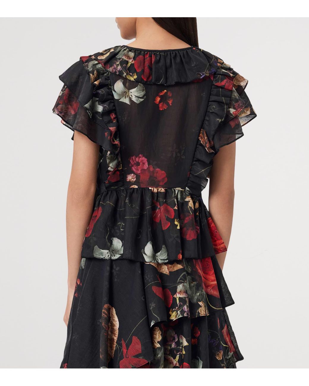 AllSaints Black Floral Alma Top