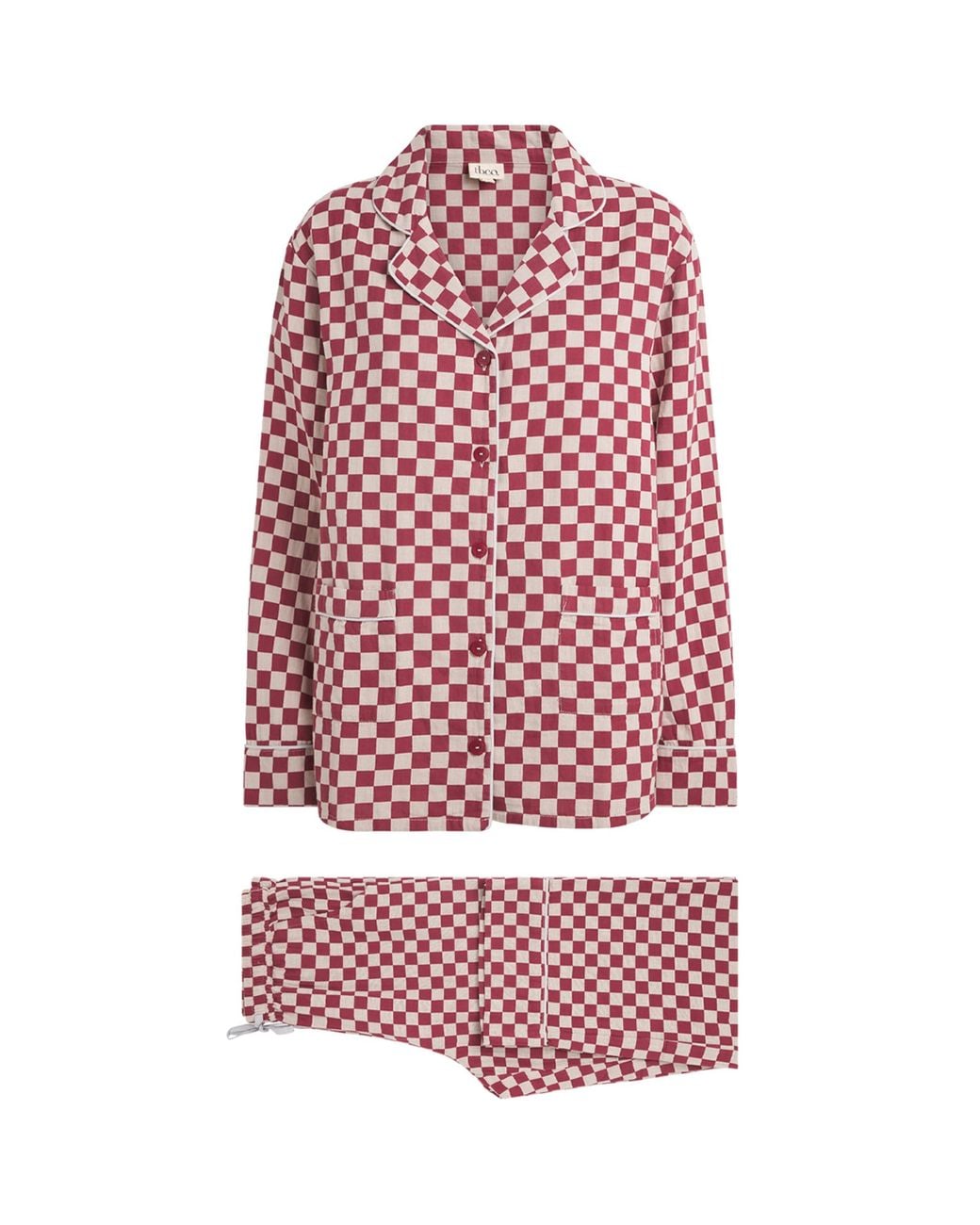TBCo Red Cotton Checkerboard Pyjama Set