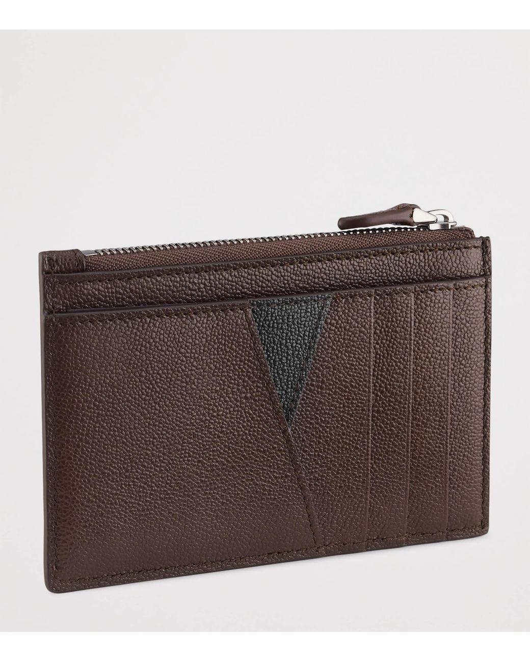 BVLGARI Brown Leather Card Holder