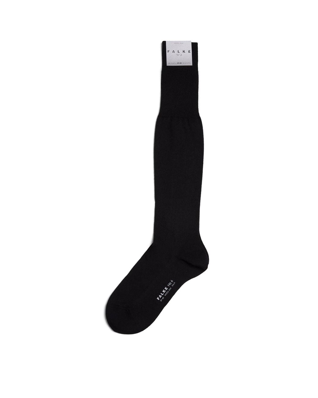 Falke Black Wool-Silk-Blend No.6 Socks for men
