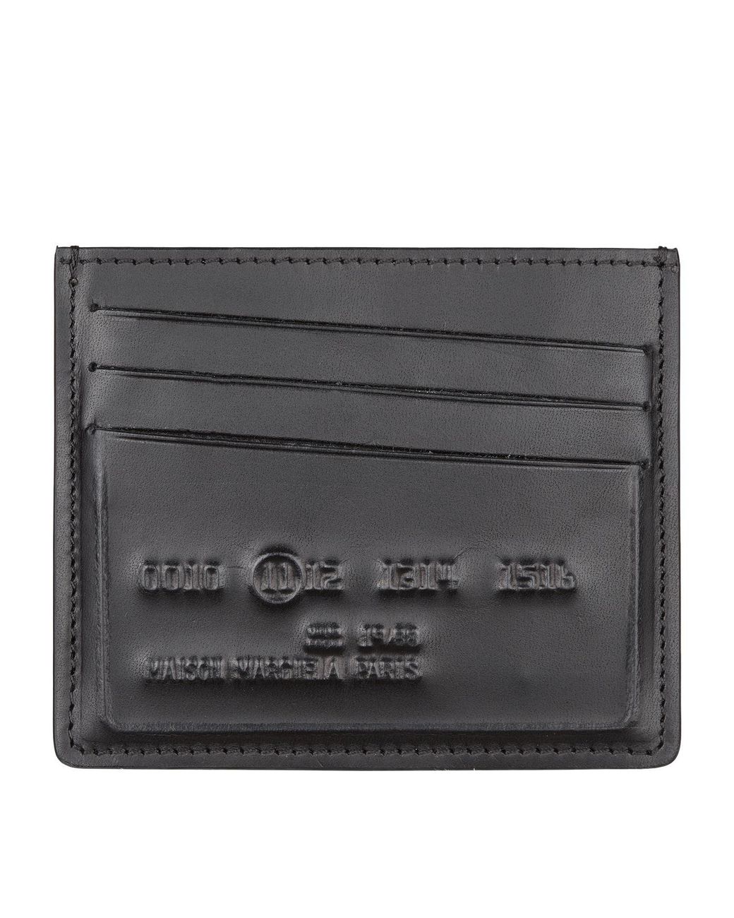 【MAISON MARGIELA】Leather Business Card Holder Black Maison Margiela Business Card Case （Black） -FASCINATE