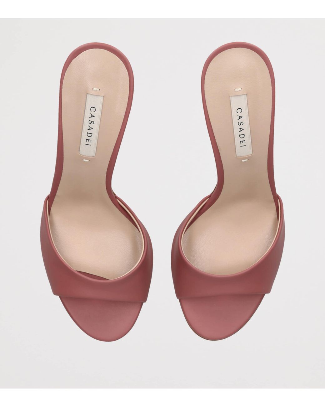 Casadei Pink Leather Julia Mules 80