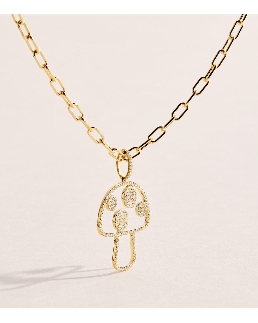 Rosa De La Cruz Natural And Diamond Mushroom Pendant