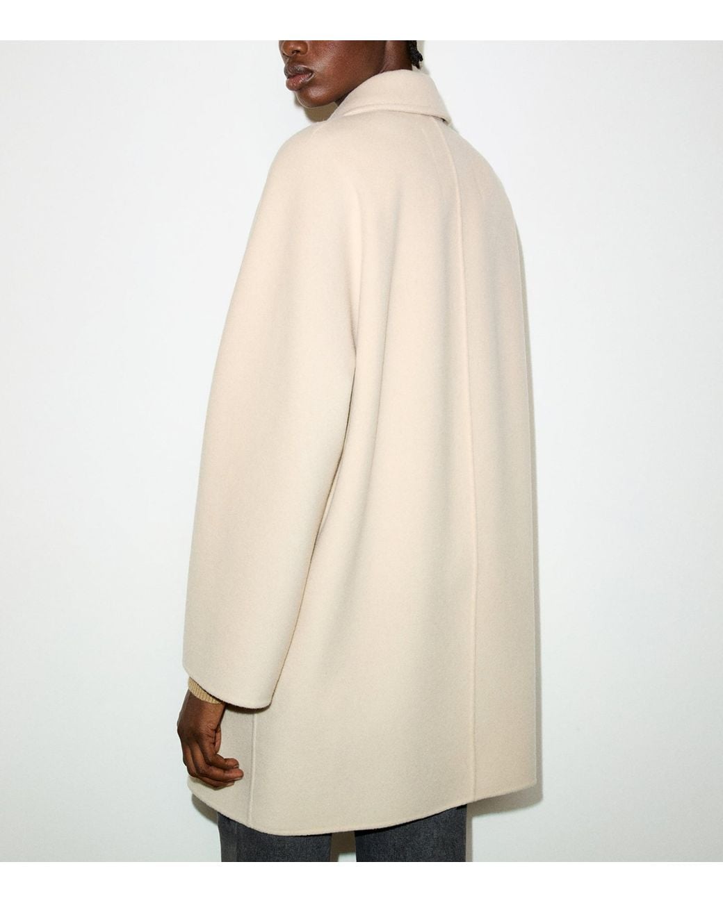 MAX&Co. White Virgin Wool Coat