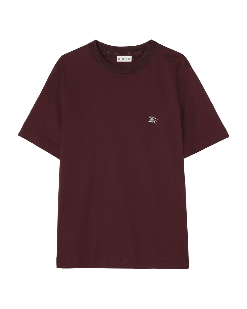 Burberry Purple Cotton Embellished Ekd T-Shirt
