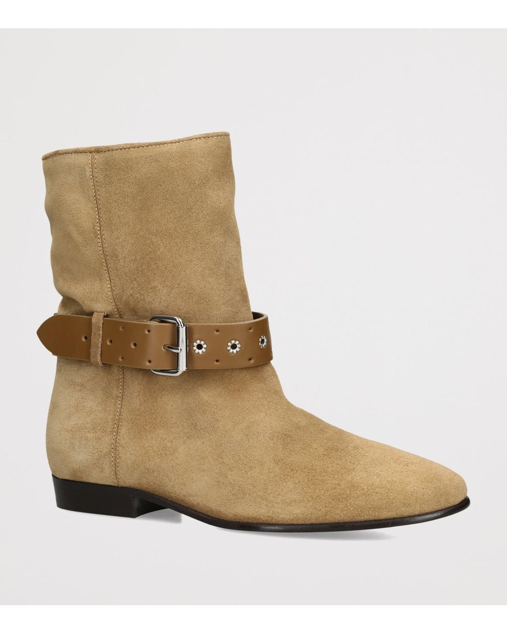 Isabel Marant Natural Suede Reena Ankle Boots