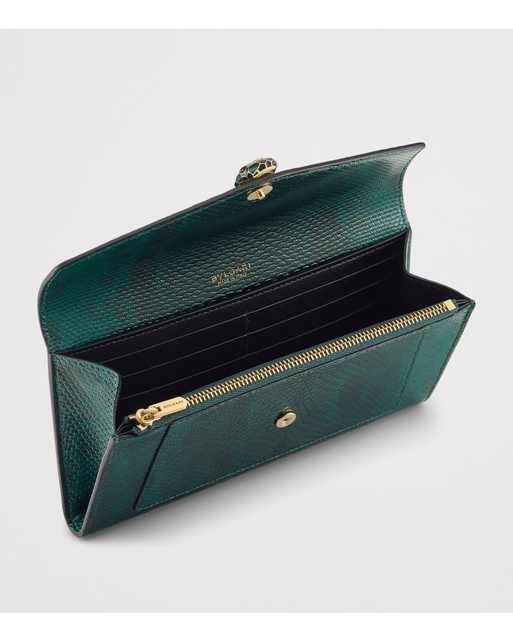 BVLGARI Green Long Serpenti Forever Wallet