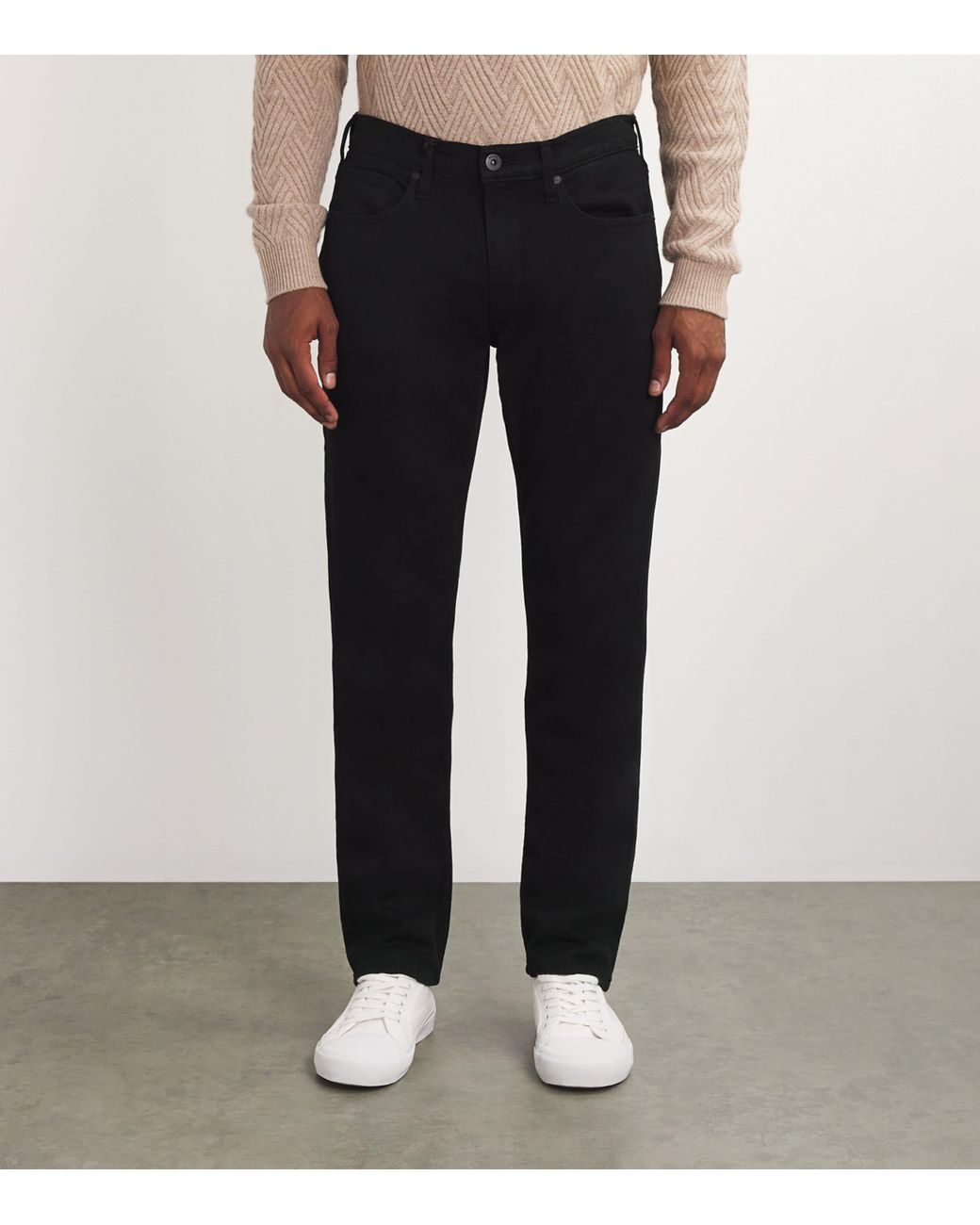 PAIGE Black Normandi Straight Jeans for men