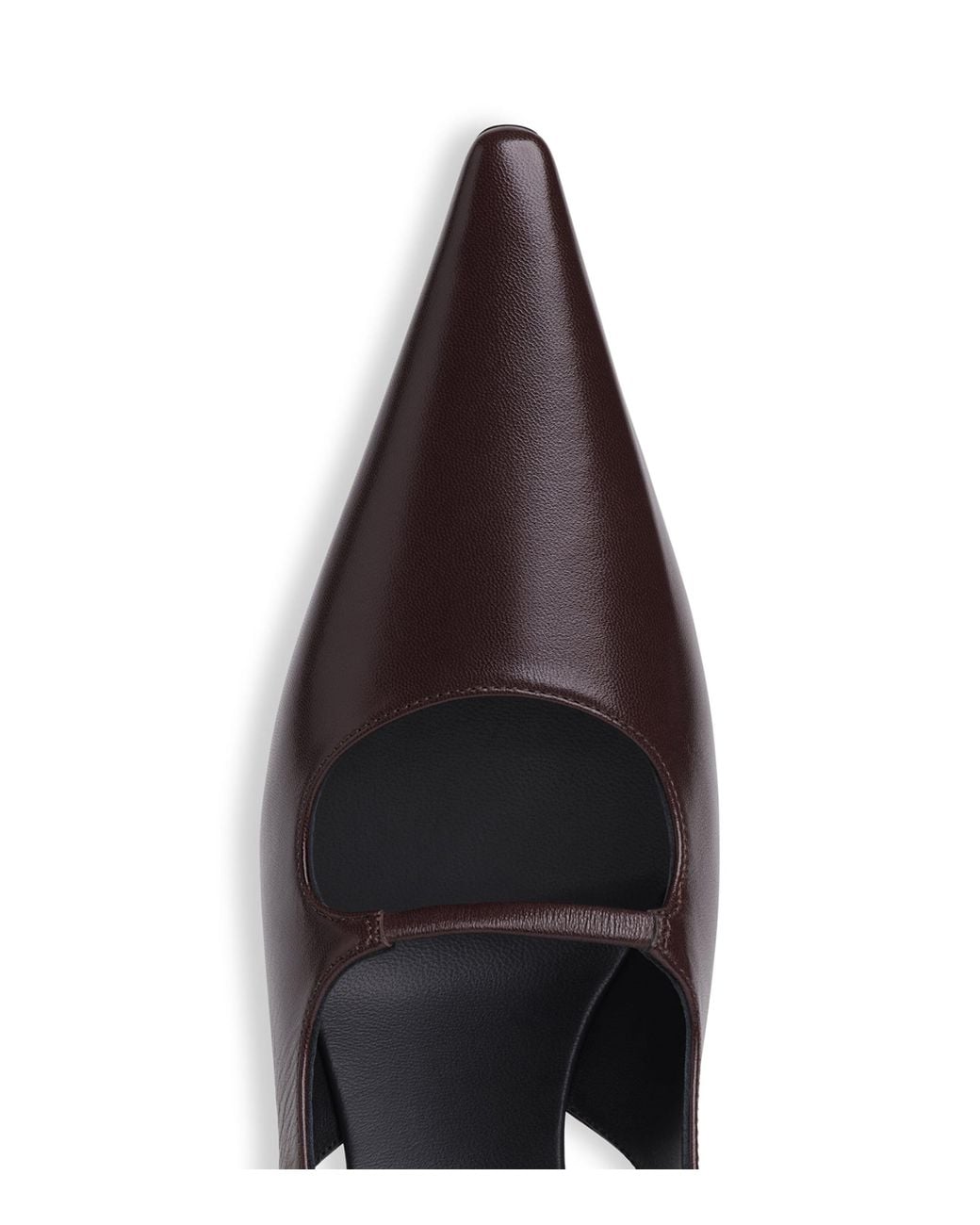 Alaïa Brown Leather Drop Slingback Pumps 80