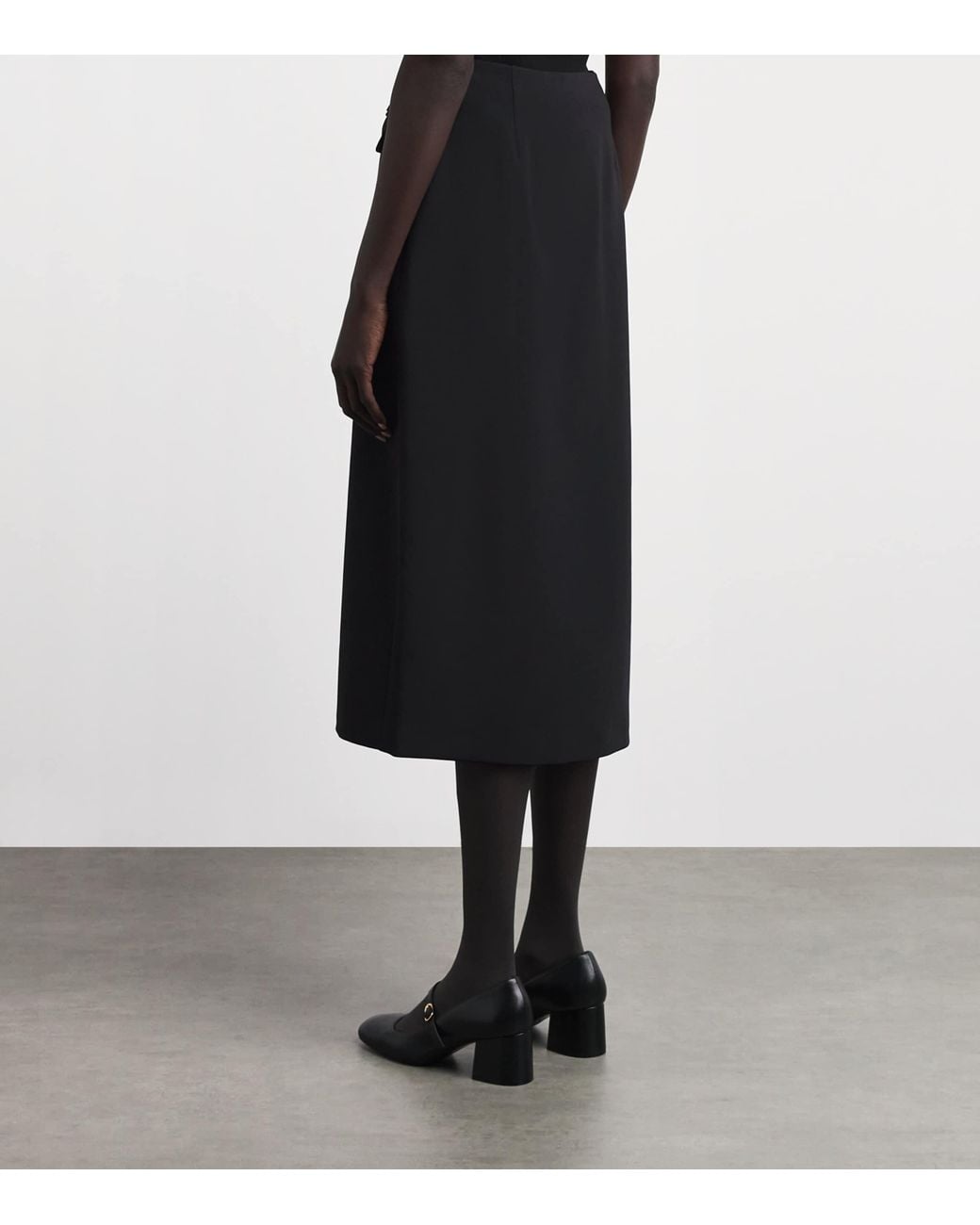 Claudie Pierlot Black Button-Front Midi Skirt