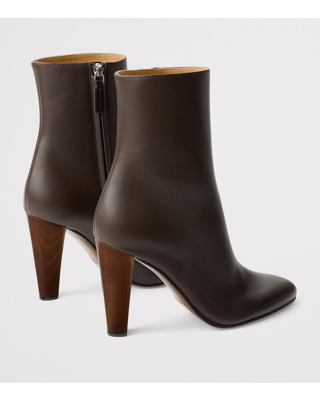 Ralph Lauren Brown Leather Bernice Ankle Boots 95