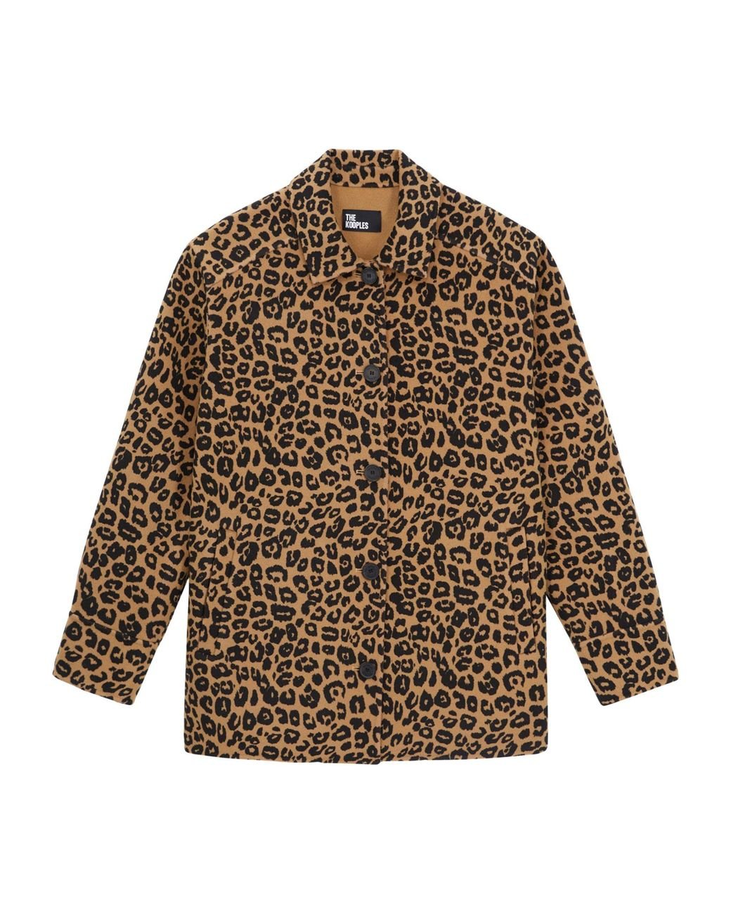 The Kooples Wool blend Leopard Print Jacket in Brown Lyst