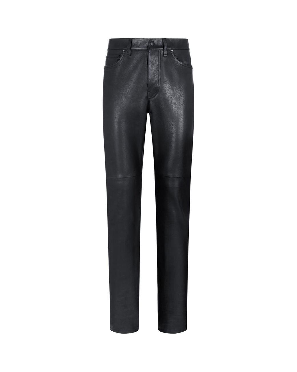 Tom Ford Gray Leather Straight Trousers for men