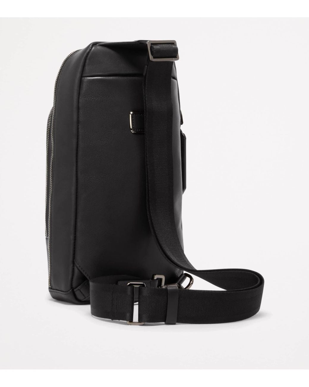 Tumi Black Leather Harrison Cross-Body Bag for men