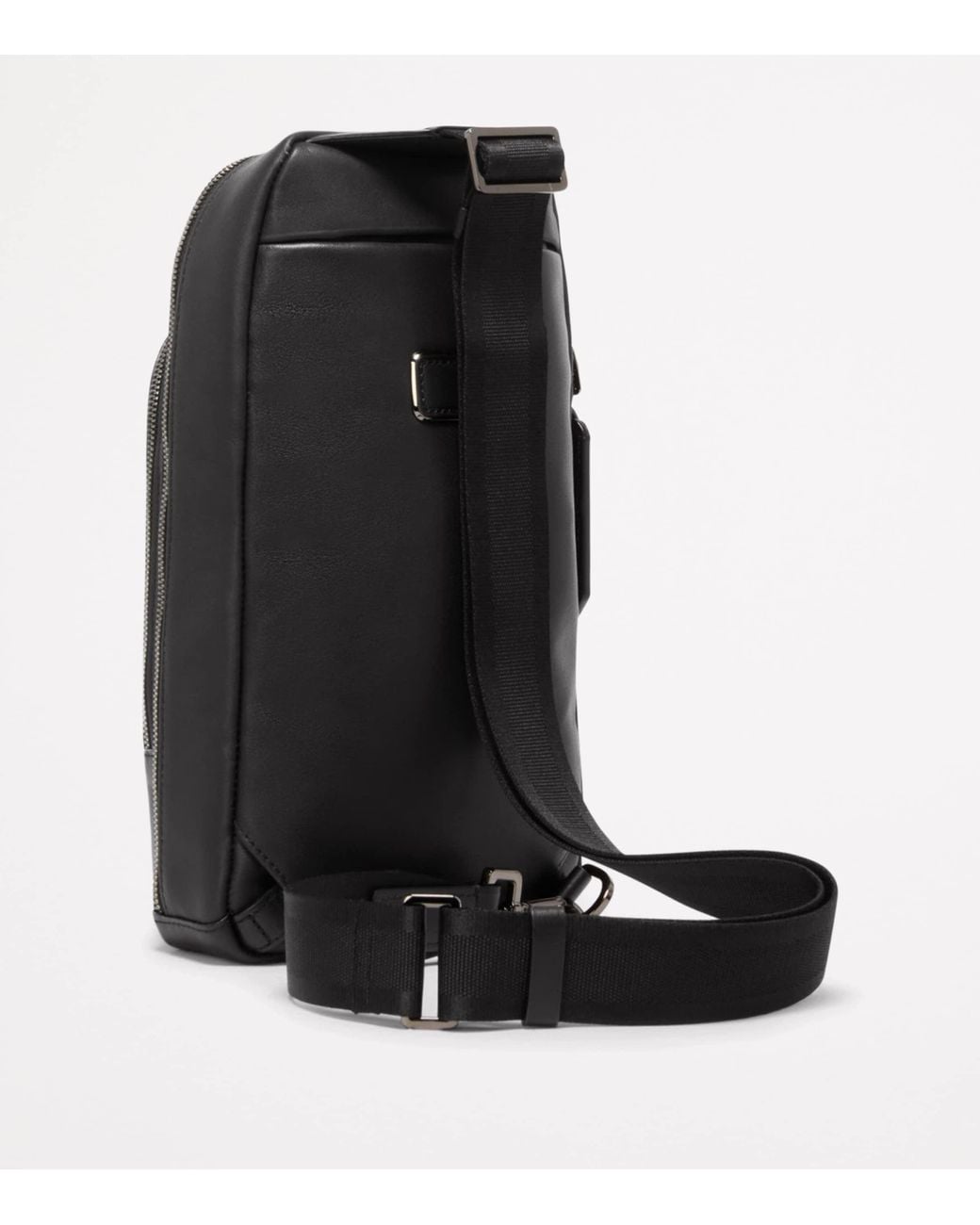 Tumi Black Leather Harrison Cross-Body Bag for men