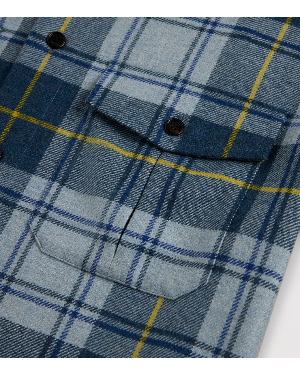 Dunhill Blue Cashmere Check Shirt for men