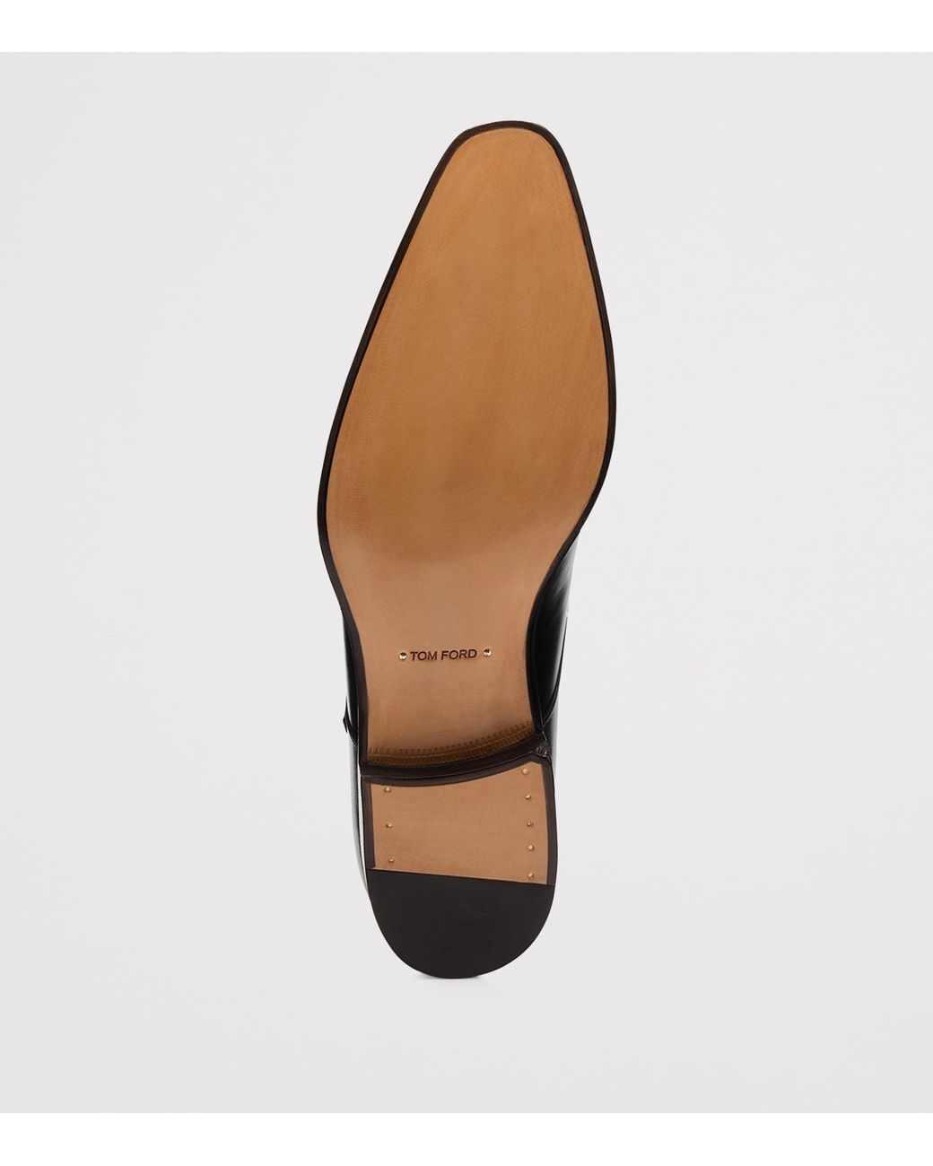 Tom Ford Black Burnished Leather Double Monk Shoes for men