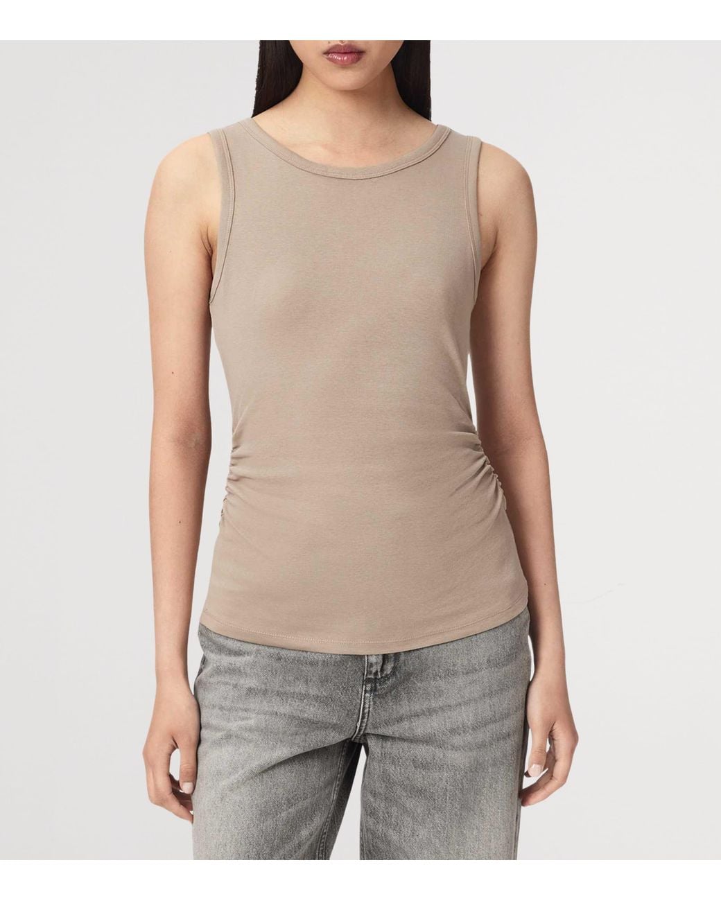 AllSaints Natural Stretch-Cotton Katarina Tank Top