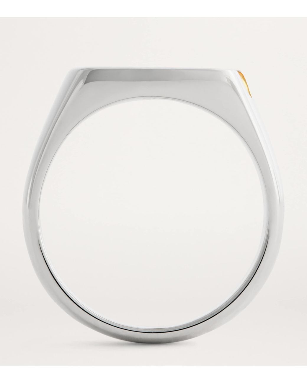 Tom Wood Metallic Sterling And Diamond Signet Ring for men