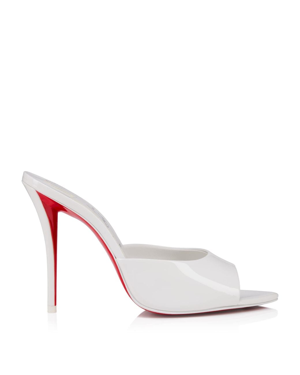Christian Louboutin White Miss Z Mule Patent Leather Mules 100