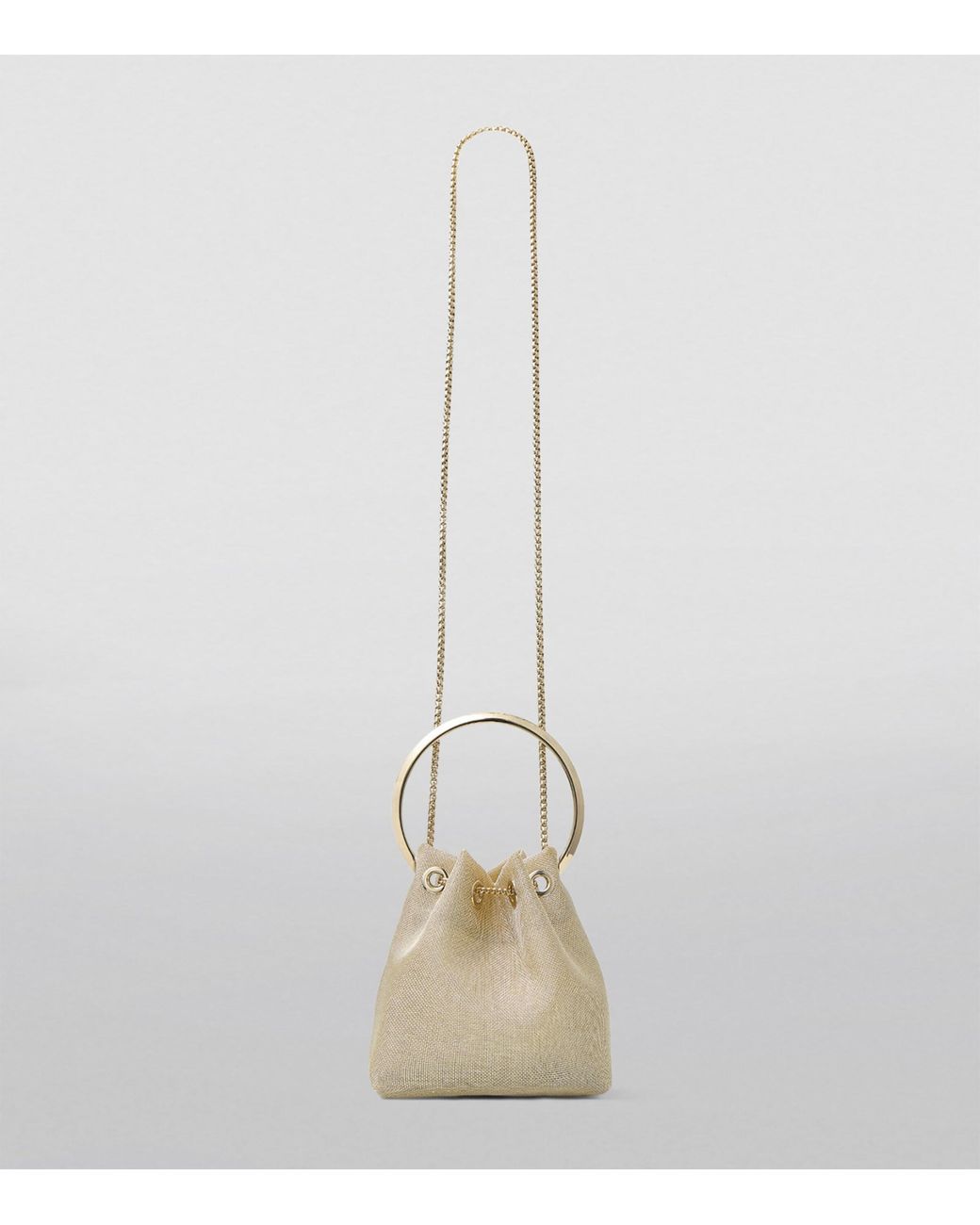 Jimmy Choo Natural Bon Bon Mesh Top-Handle Bag