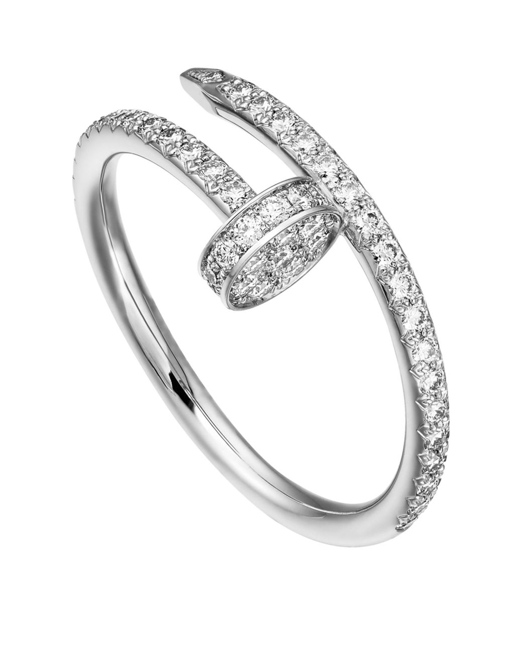 Cartier White Gold And Diamond Juste Un Clou Ring in Metallic | Lyst Canada
