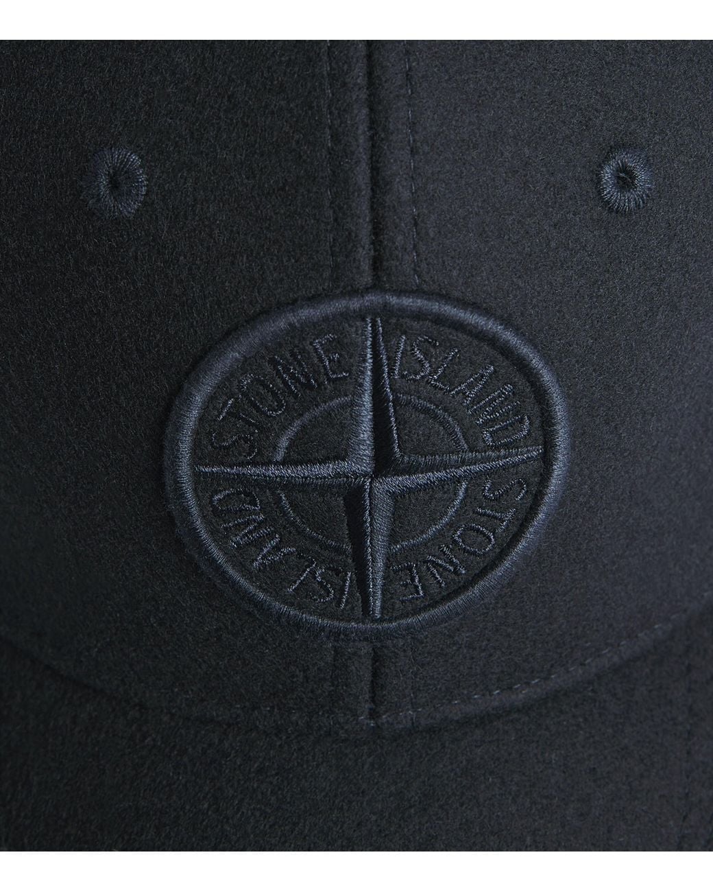 Stone Island Blue Virgin Wool-Blend Compass Baseball Cap for men