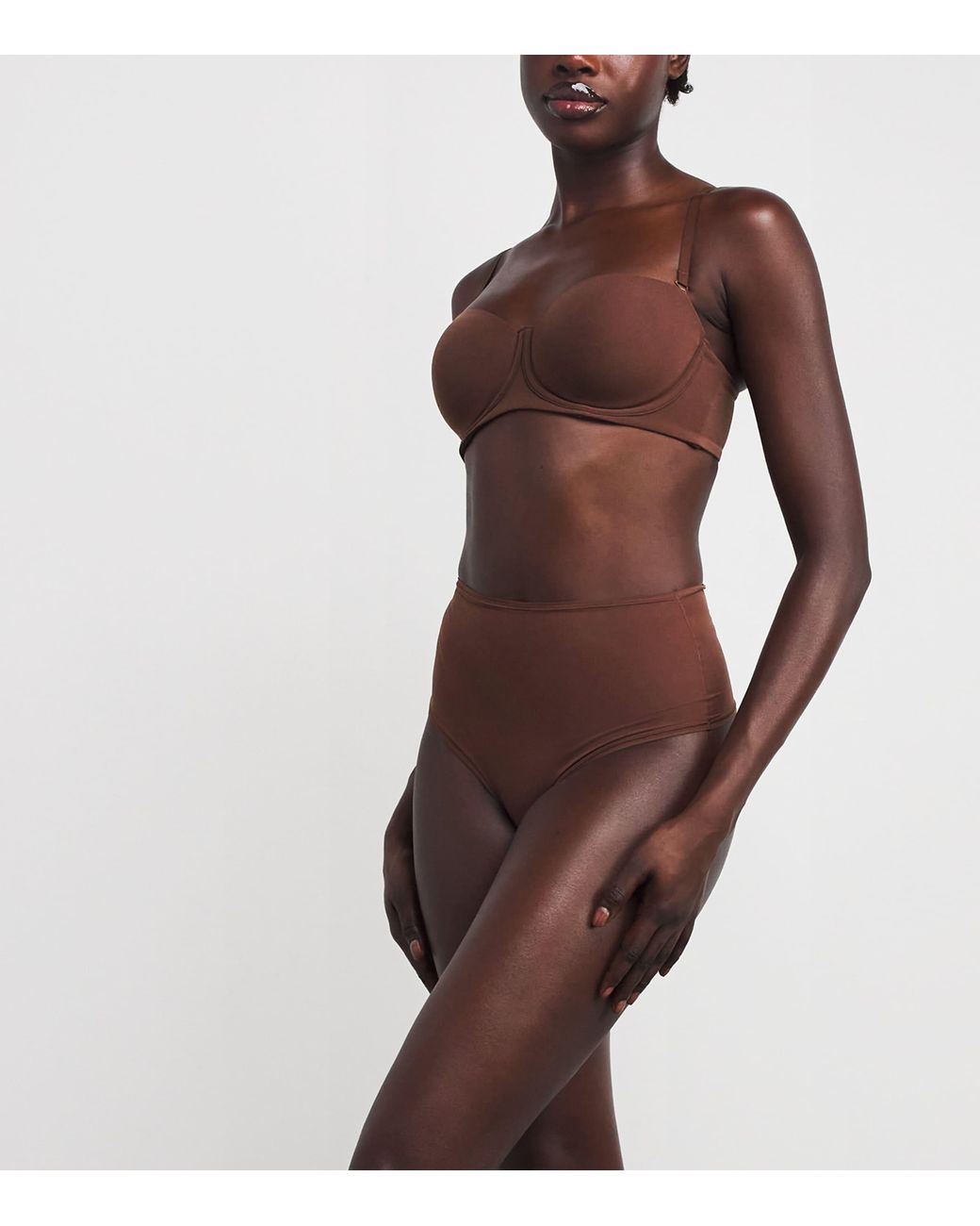Skims Brown Fits Everybody High-Rise Thong