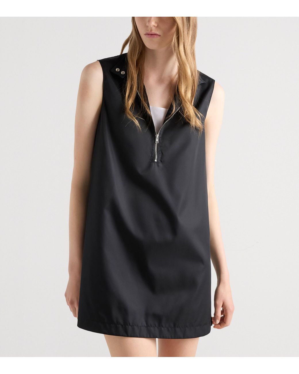Prada Black Re-Nylon Sleeveless Mini Dress