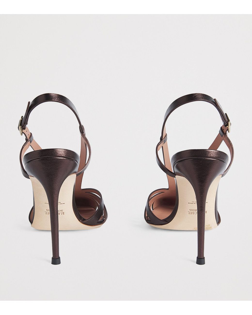 Malone Souliers Metallic Leather Janette Slingback Pumps 90