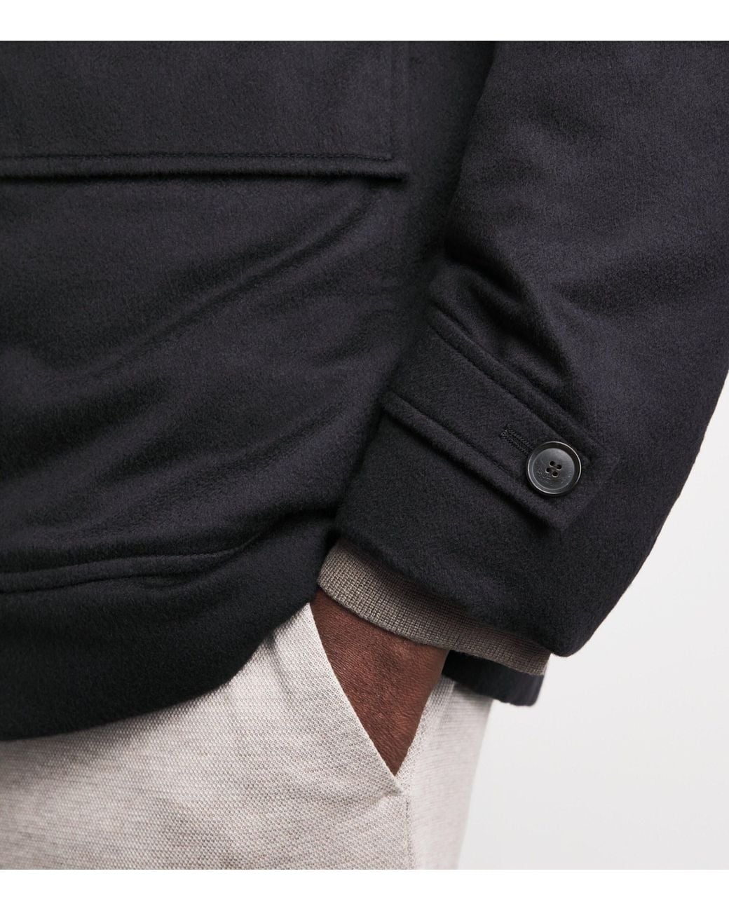 N.Peal Cashmere Blue Cashmere Weekend Coat for men