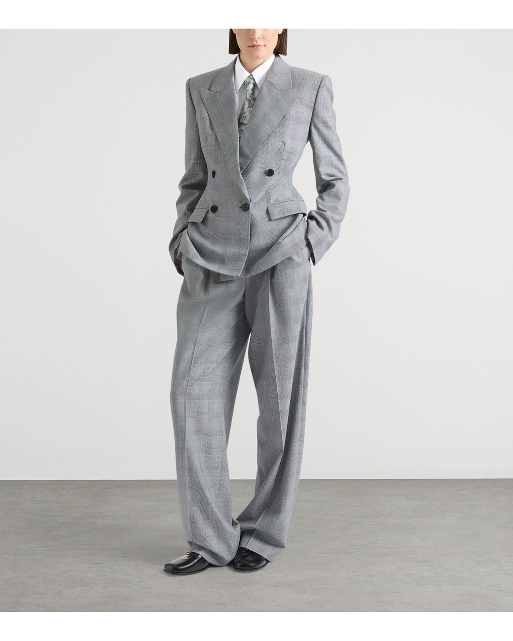 Givenchy Gray Wool Double-Breasted Blazer
