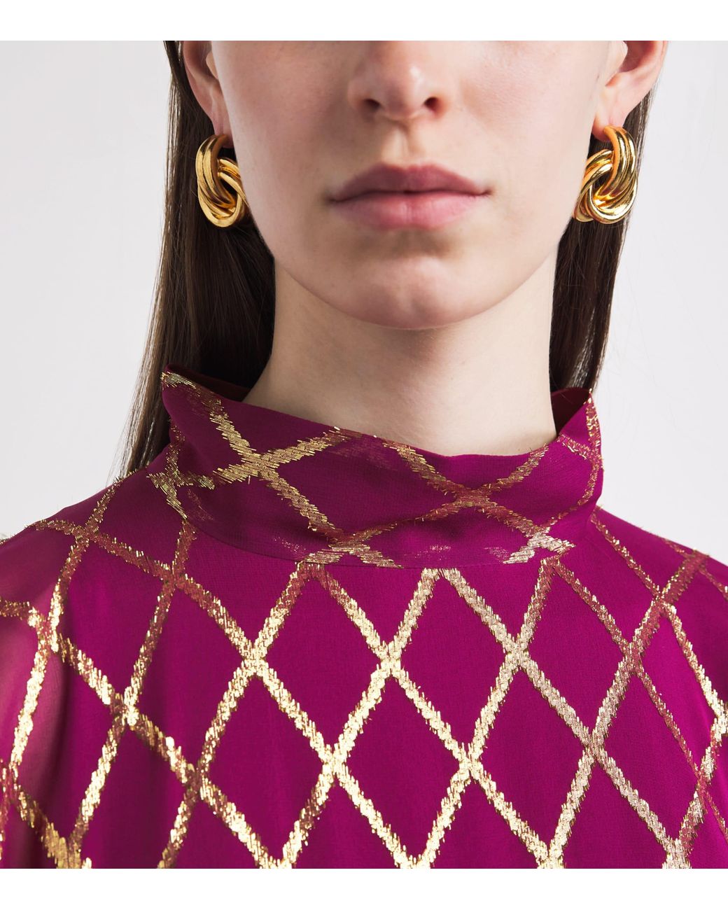 Taller Marmo Purple Eccentrica Kaftan Gown