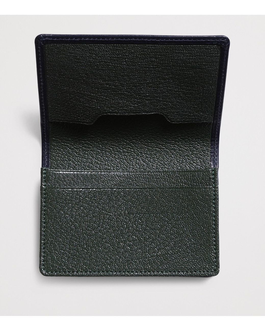 Swaine Blue Leather Business Card Case for men