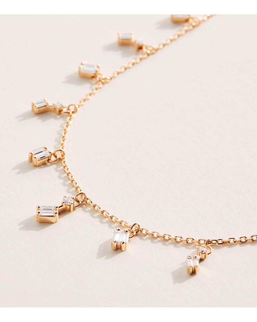 Suzanne Kalan Metallic And Diamond Classic Cascade Necklace