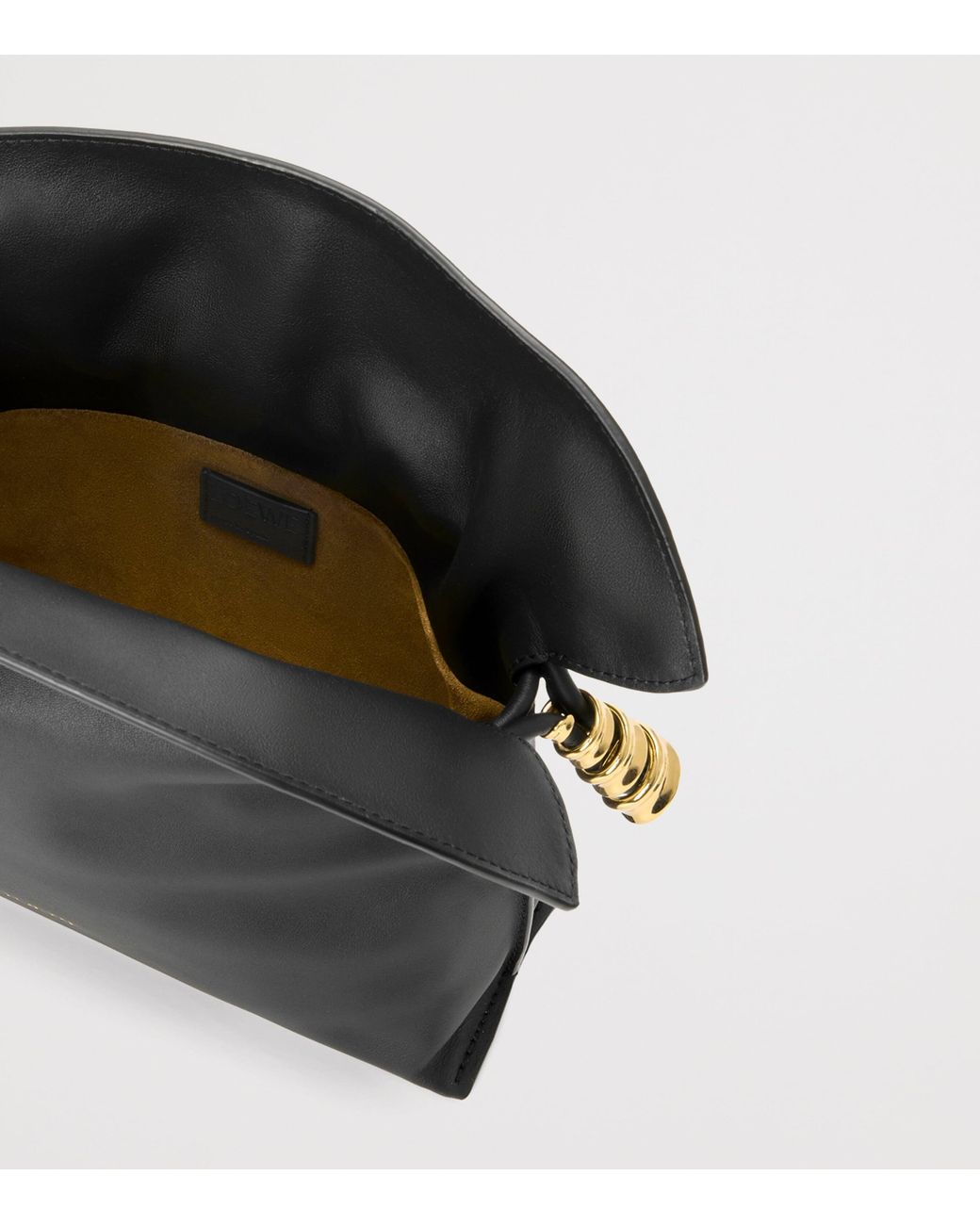 Loewe Black Mini Leather Flamenco Purse