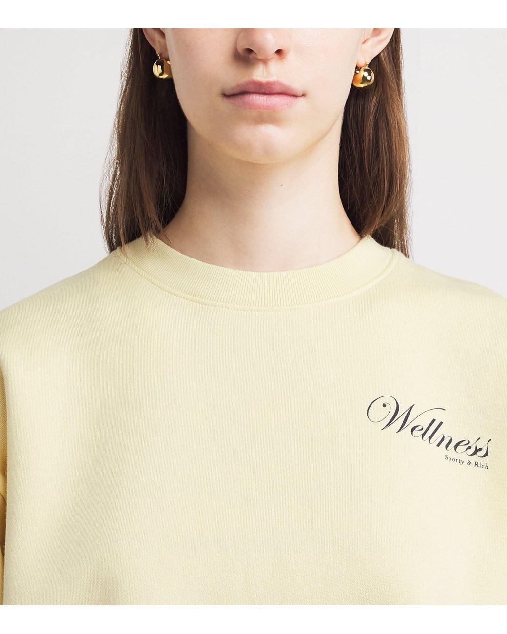 Sporty & Rich Natural Cotton Graphic Sweatshirt
