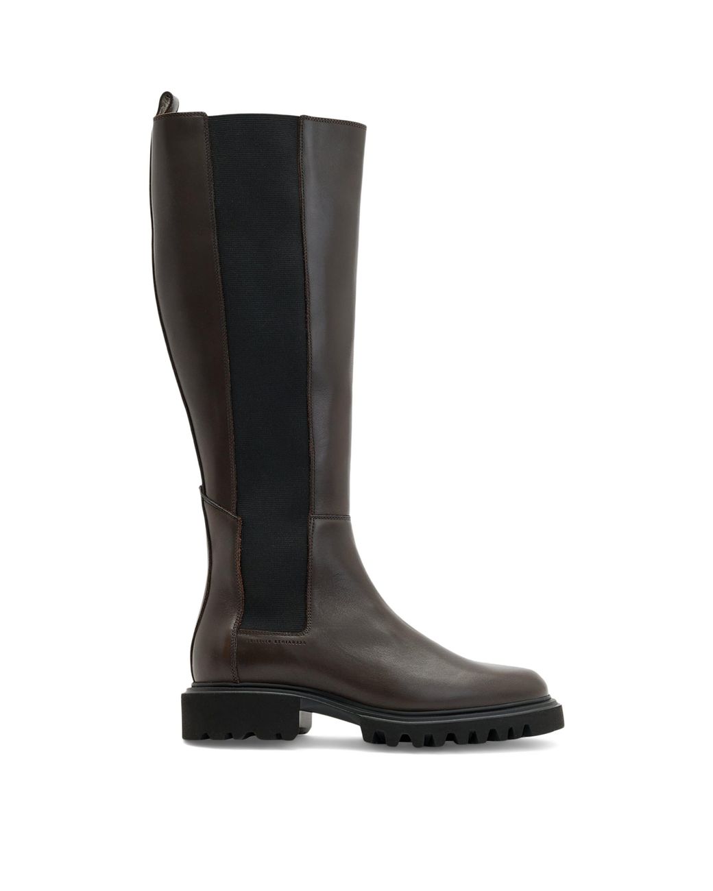 AllSaints Black Leather Maeve Knee-High Boots
