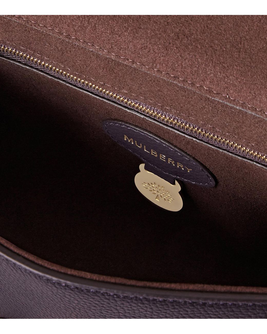 Mulberry Purple Small Leather Lily Shoulder Bag