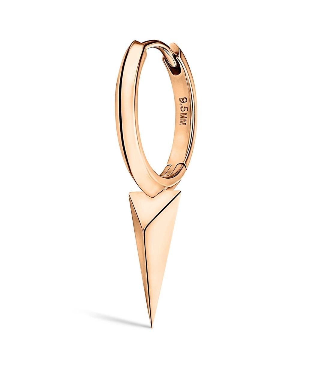 Maria Tash White Faceted Single Long Spike Hoop Earring