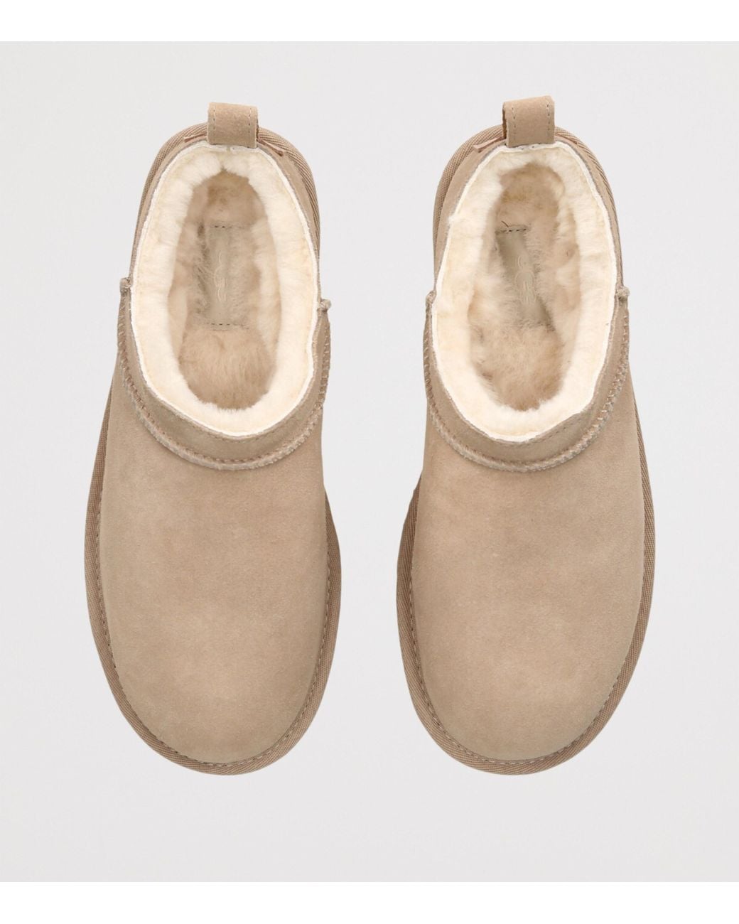 Ugg Natural Suede Classic Micro Boots