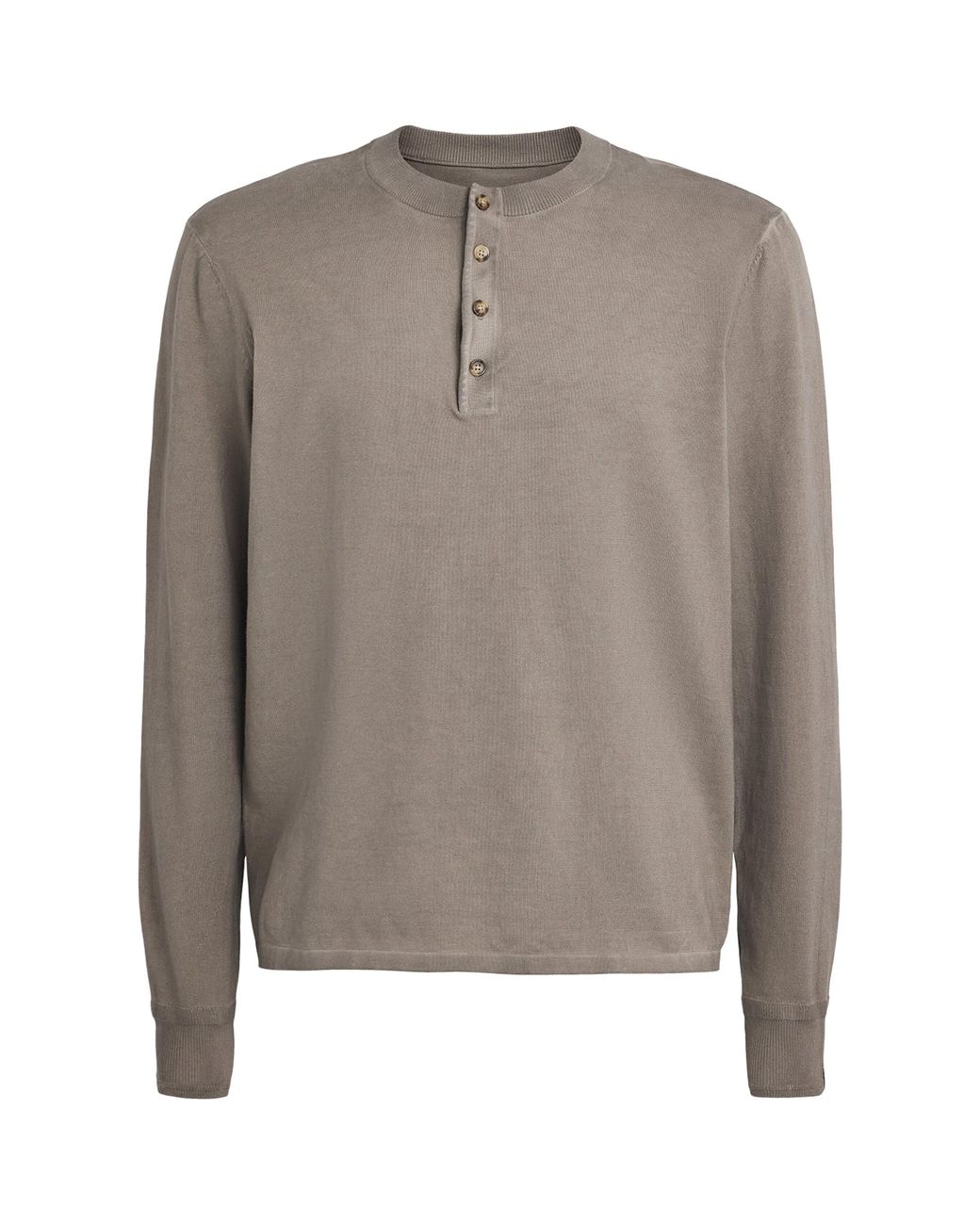 Rag & Bone Gray Supima Cotton Henley T-Shirt for men