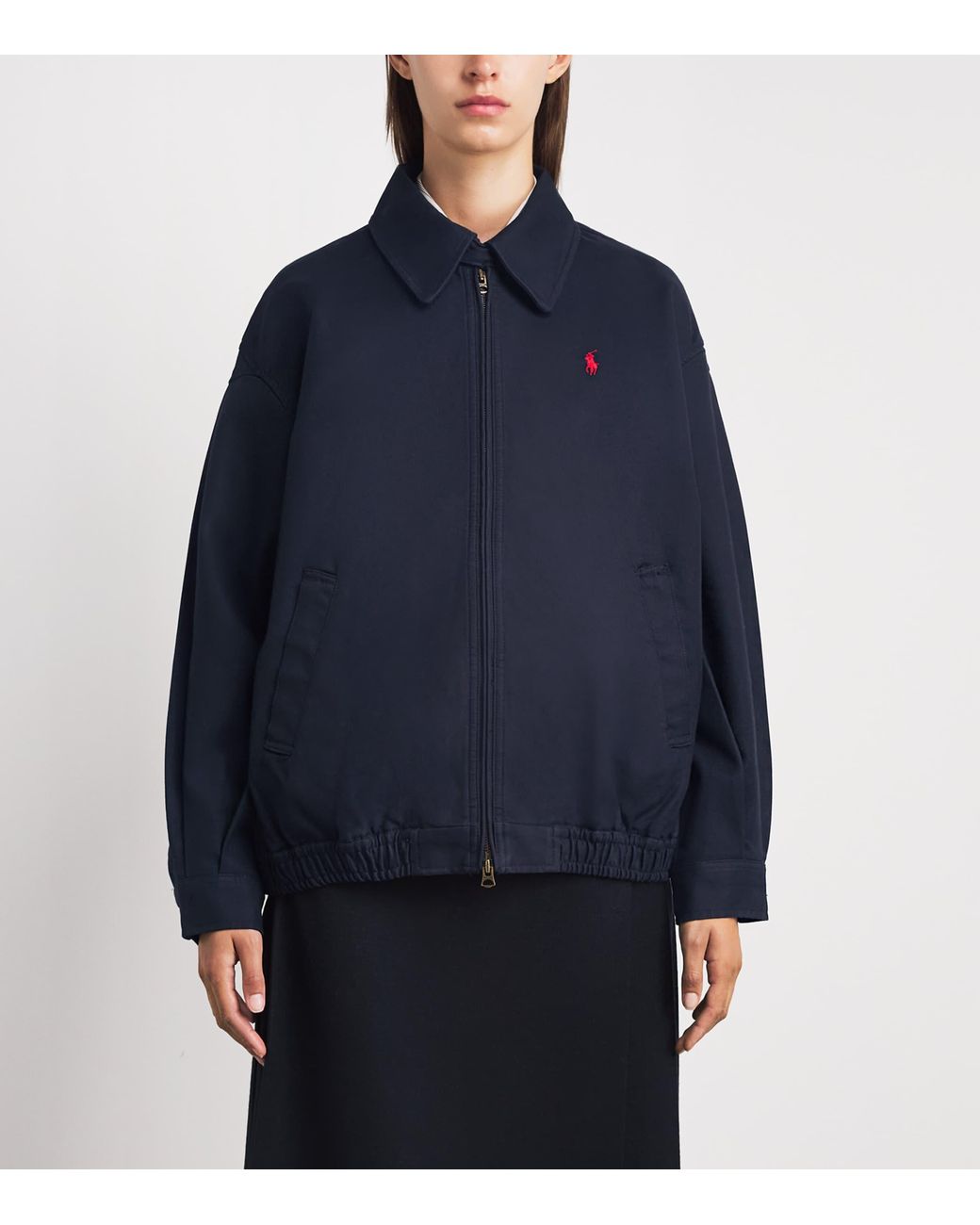 Polo Ralph Lauren Blue Cotton Oversized Windbreaker Jacket