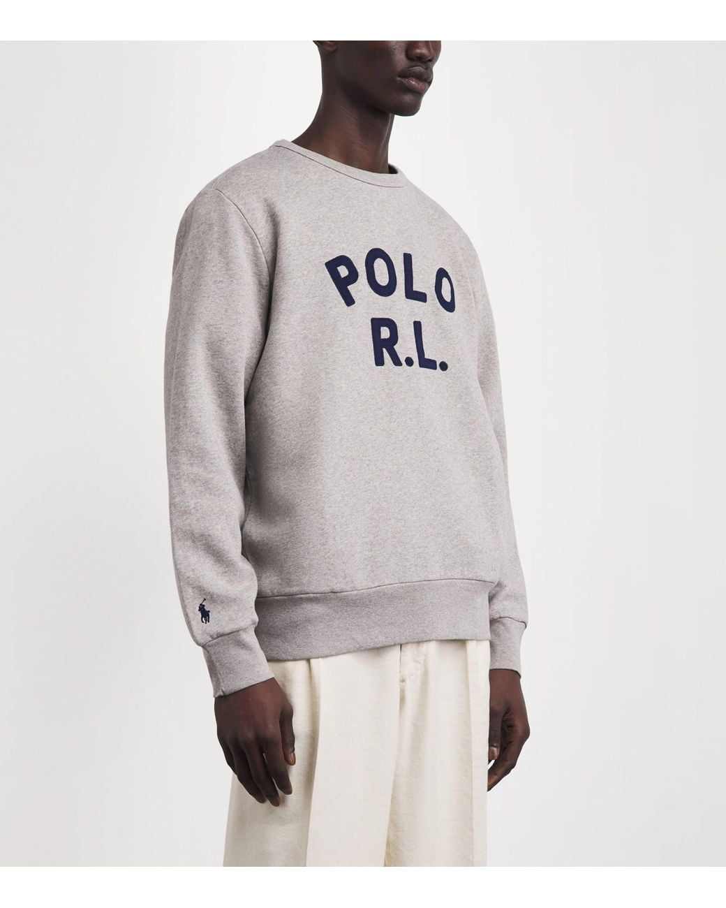 Polo Ralph Lauren Gray Cotton-Blend Logo Sweatshirt for men