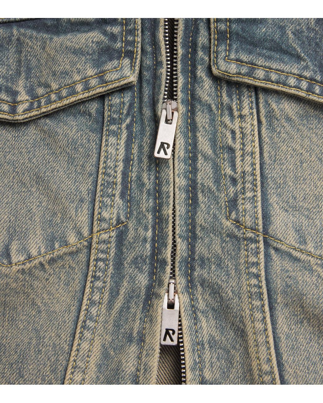 Represent Gray Bleached Denim Jacket for men