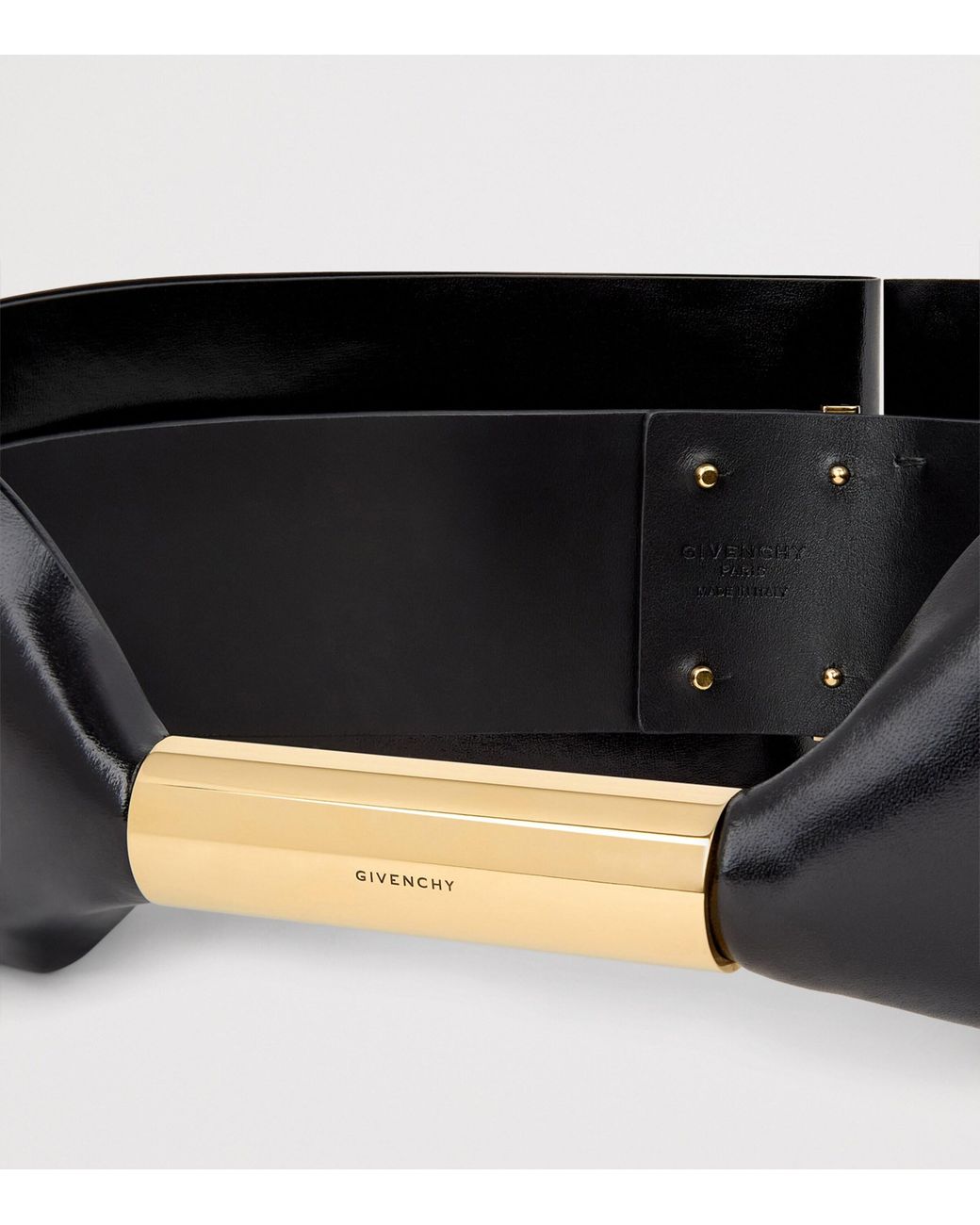 Givenchy Black Leather Oversized-Bow Waist Belt