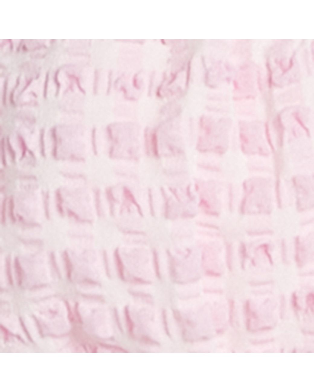 Jonathan Simkhai Pink Gingham Ruffled Bikini Top