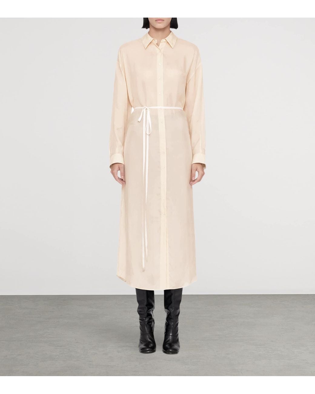 AllSaints Natural Oversized Yurra Shirt Dress