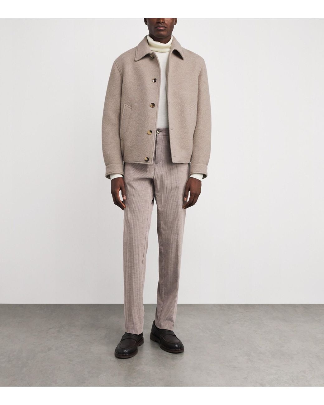 Agnona Natural Alpaca Pressed Spazzolino Overshirt for men