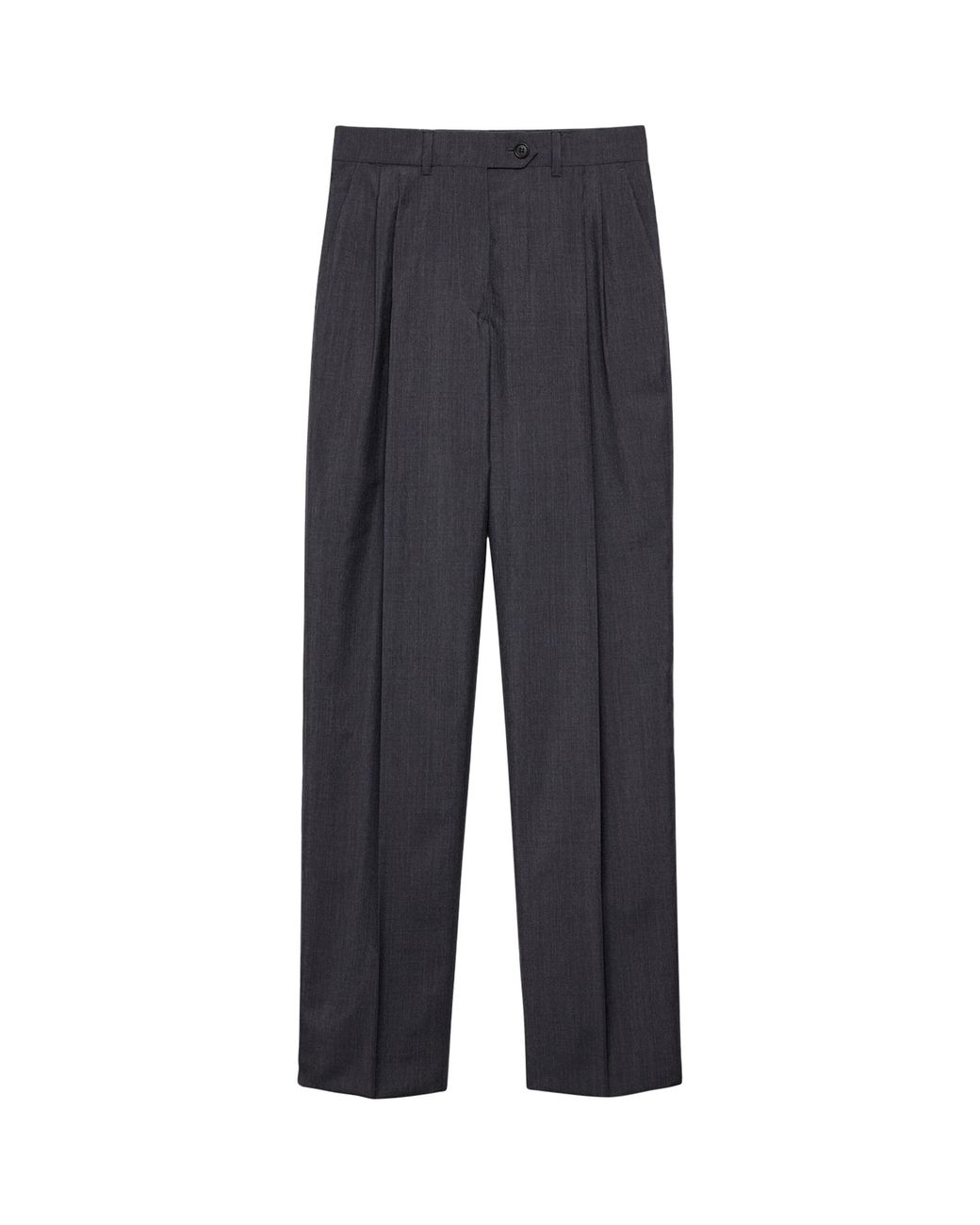 Prada Gray Wool-Mohair Pleated Trousers